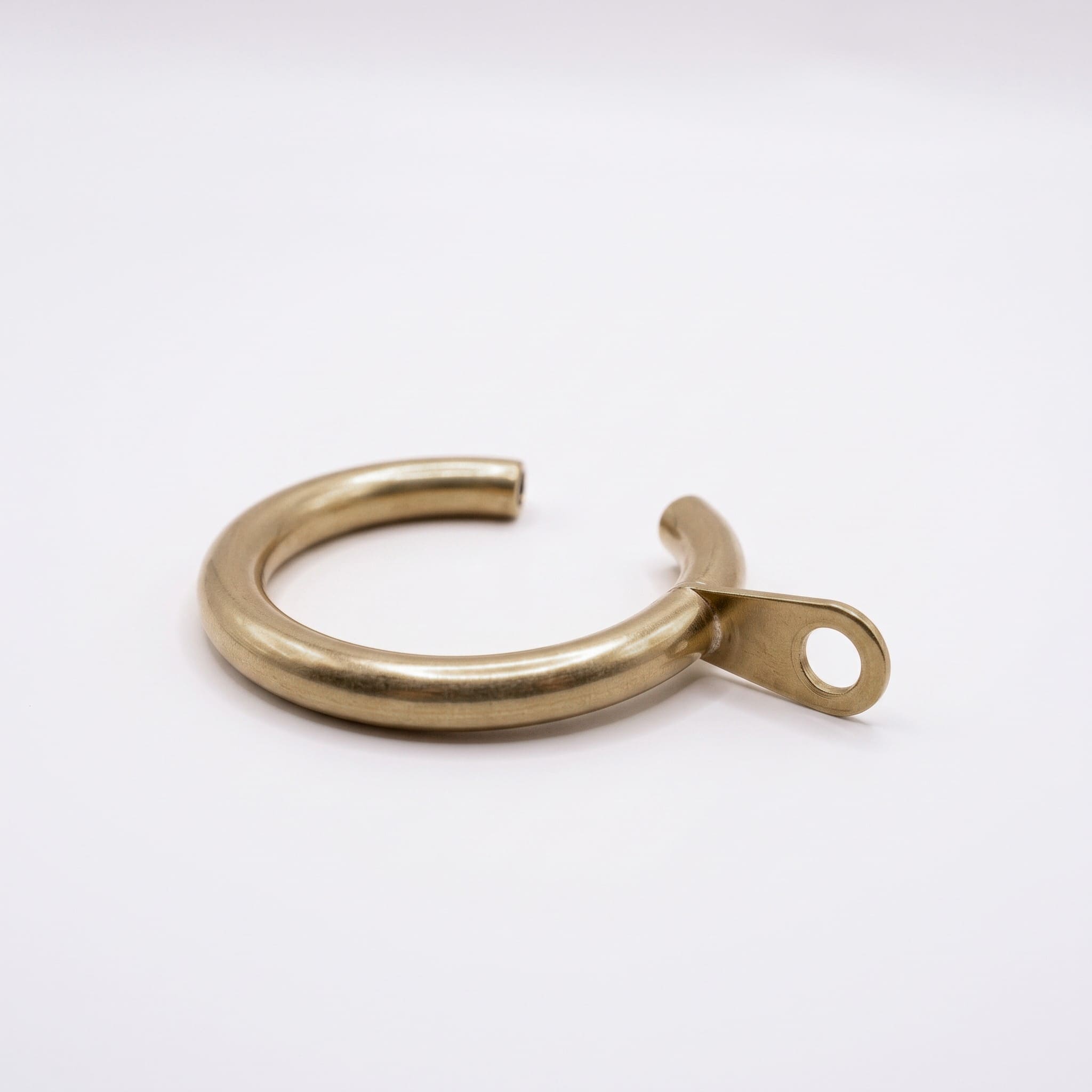 Small Iron Metal C Split Passing Pass Over Curtain Rings in Antique Brass fits 16 to 23mm Bay Window Poles